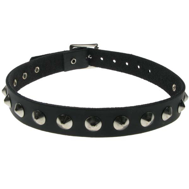 1 Row Conical Stud Leather Dog/Neck Collar
